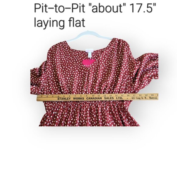 Brick Red Isabel Leopard Maternity Dress Medium - Picture 4 of 8